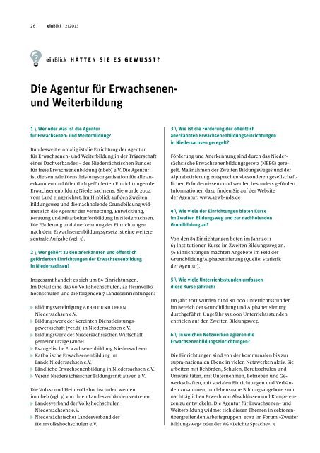 EinBlick One Step Up - Agentur für Erwachsenen- und Weiterbildung