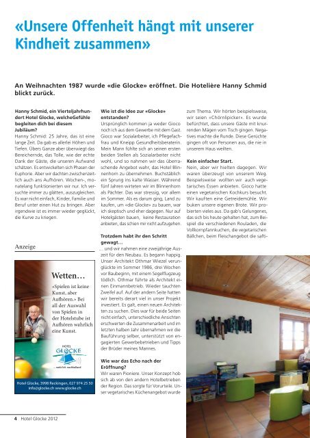 Hauszeitung 2012 PDF - Hotel Glocke