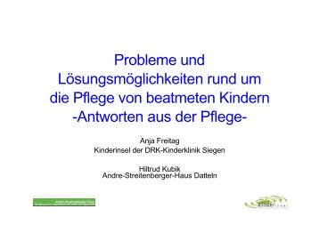 Probleme und Lösungsmöglichkeiten rund um die Pflege von - GKinD