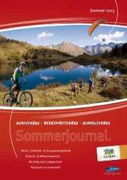 Sommerjournal 2013 - Ferienregion Lungau