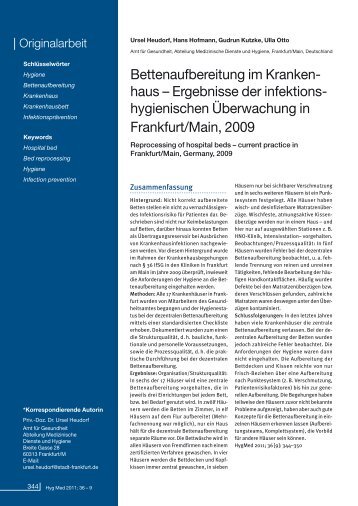 Bettenaufbereitung (pdf, 898 KB) - Frankfurt am Main