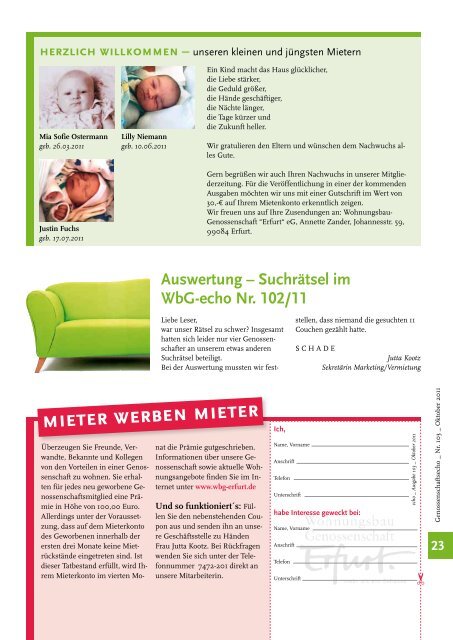 WbG-Echo 103 - Die Genossenschafft