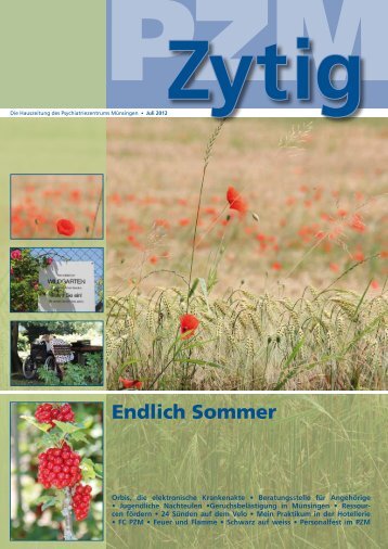 PZM-Zytig Juli 2012 - Psychiatriezentrum Münsingen - Kanton Bern