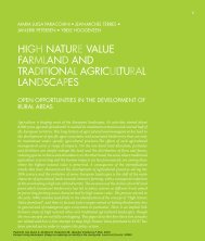 high nature value farmland and traditional agricultural landscapes