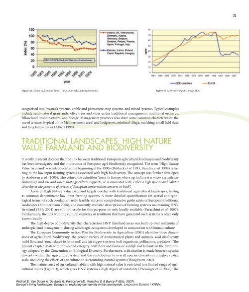 high nature value farmland and traditional agricultural landscapes