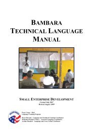SED BAMBARA TECHNICAL LANGUAGE BOOK.aug09 - Mali