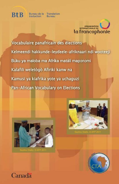 Vocabulaire panafricain des élections / Pan-African Vocabulary on ...