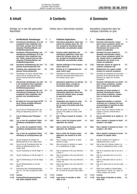 Bulletin 2010/26 - European Patent Office