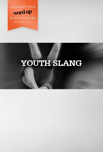 YOUTH SLANG