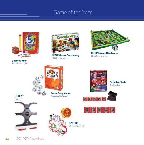 TOY OF THE YEAR AWARDS - Toy Industry Association