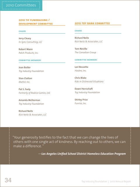 2010 Annual Report - Toy Industry Association