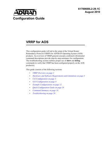Configuring VRRP in AOS.pdf - ADTRAN Support Community