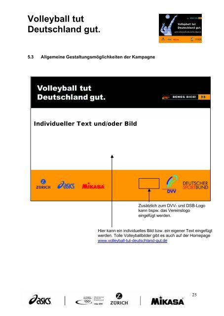 Projekthandbuch - Volleyball tut Deutschland gut