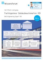 fachingenieur gebäudeautomation VDI neu - VDI-Wissensforum