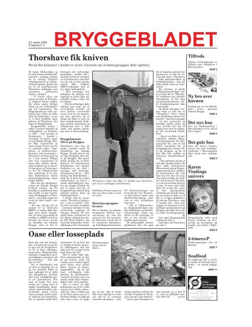 Ny bro over havnen - Bryggebladet