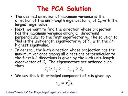 Principal Component Analysis (PCA)