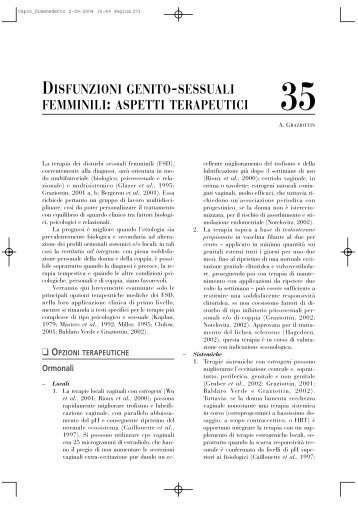 disfunzioni genito-sessuali femminili: aspetti terapeutici - Alessandra ...