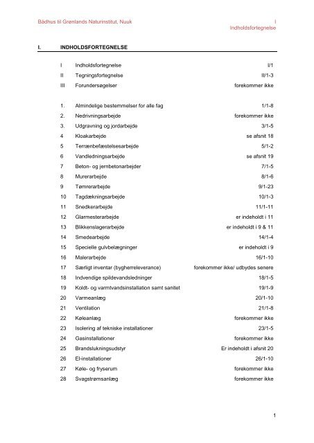 SÆRLIG ARBEJDSBESKRIVELSE (SA) - Grønlands Naturinstitut