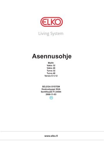 Asennusohje Living System - Elko