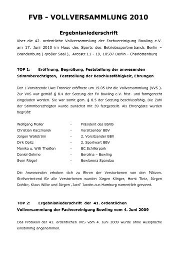 fvb - Berliner Bowlingsport Verein e.V. und Fachvereinigung ...