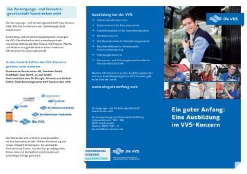 ein guter anfang: eine ausbildung im VVs-konzern - Versorgungs ...