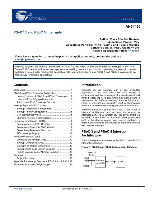 PSoC® 3 and PSoC 5 Interrupts - Real-Time Distributed Systems Lab