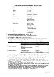 Protokoll der 33. Vorstandssitzung vom 01.10.2008