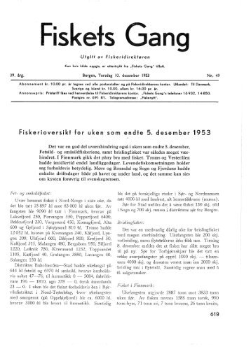 Fiskets Gang, nr 49, 1953 - Fiskeridirektoratets bibliotek