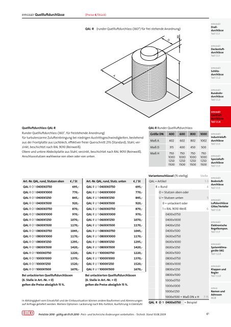 Download emcoair Preisliste - emco klima