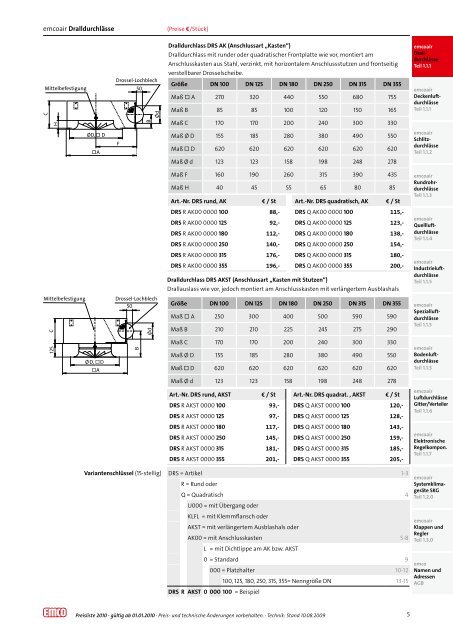 Download emcoair Preisliste - emco klima