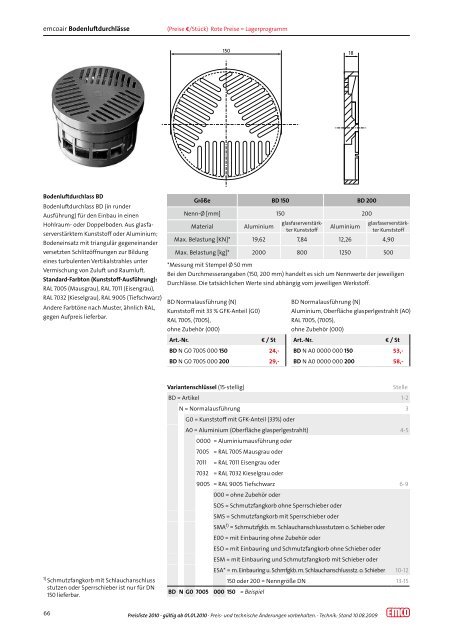 Download emcoair Preisliste - emco klima