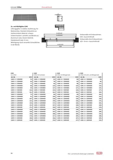 Download emcoair Preisliste - emco klima