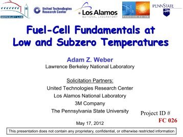 Fuel-Cell Fundamentals at Low and Subzero Temperatures