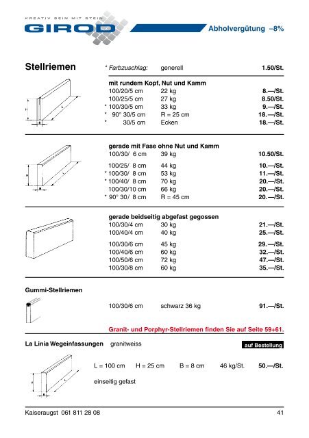 Naturstein-Produkte - L. Girod AG