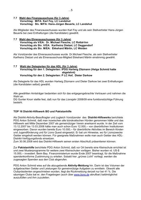 Protokoll der Distriktversammlung 111 BO am ... - Lions Bayern Ost