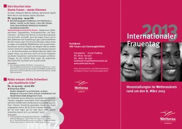 Int Frauentag - Der Wetteraukreis