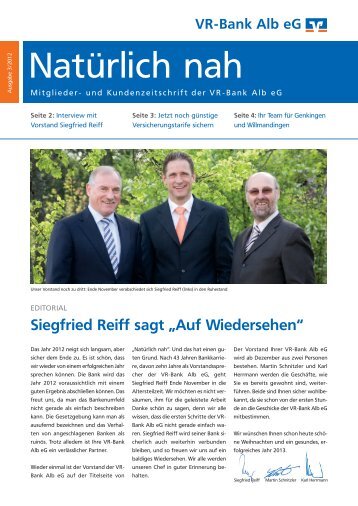 Ausgabe 3/2012 - VR-Bank Alb eG