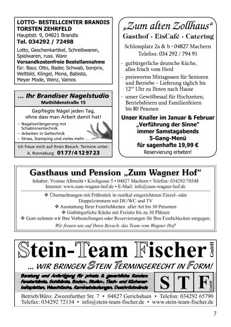 Amtsblatt Nr. 218 Januar 2013 - Gemeinde Machern