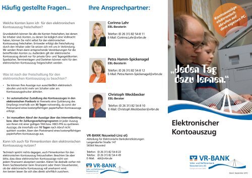 Info-Flyer - VR-BANK Neuwied-Linz eG