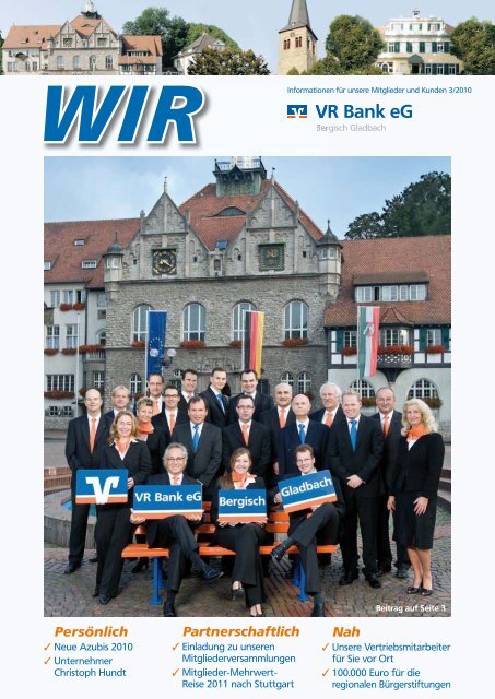 Persönlich Partnerschaftlich Nah - VR Bank eG Bergisch Gladbach