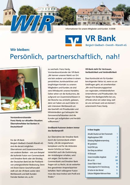 Wir - VR Bank eG Bergisch Gladbach