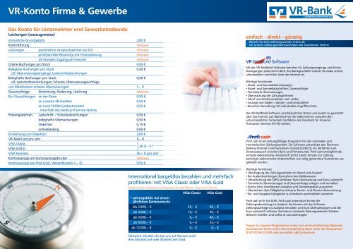 VR-Konto Firma-Gewerbe - VR-Bank Landsberg-Ammersee eG