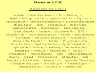 Klausur am 9.2.09 Physiologie von A bis Z Anämie - Ohmsches ...