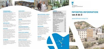 Patienten-Infos von A bis Z - Bethesda Krankenhaus Stuttgart