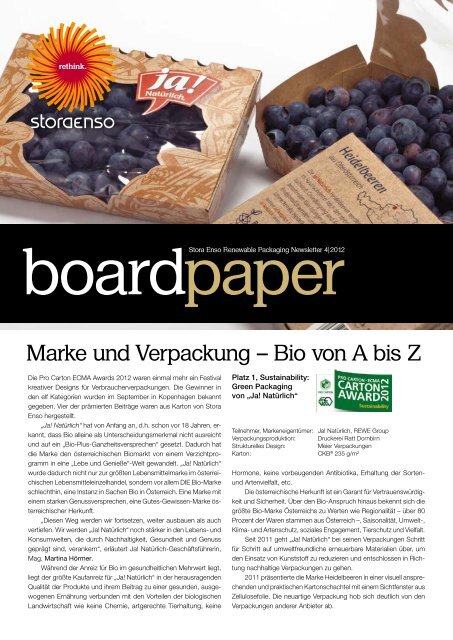 Marke und Verpackung – Bio von A bis Z - Stora Enso