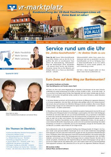 Ausgabe III. Quartal 2012 - VR-Bank Feuchtwangen-Limes eG