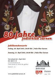 80 Jahre Jodlerklub Sarnen