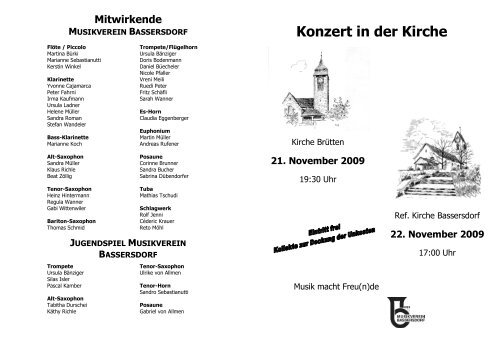 Konzert in der Kirche - Musikverein Bassersdorf