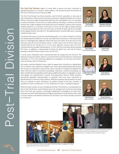 DPA 2011 Annual Report - Department of Public Advocacy