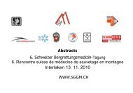 abstracts 2010 - Schweizerische Gesellschaft für Gebirgsmedizin